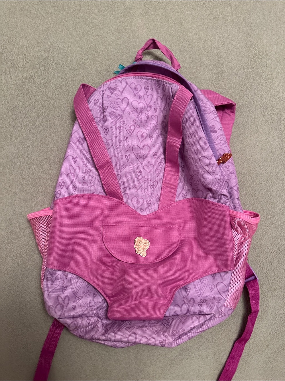 Kids Pink Heart Backpack - Comfortable School Bag